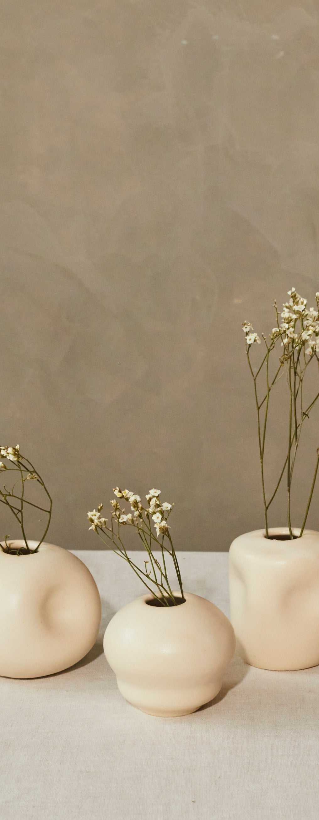 Set de 3 Floreros / Porta vela Duna