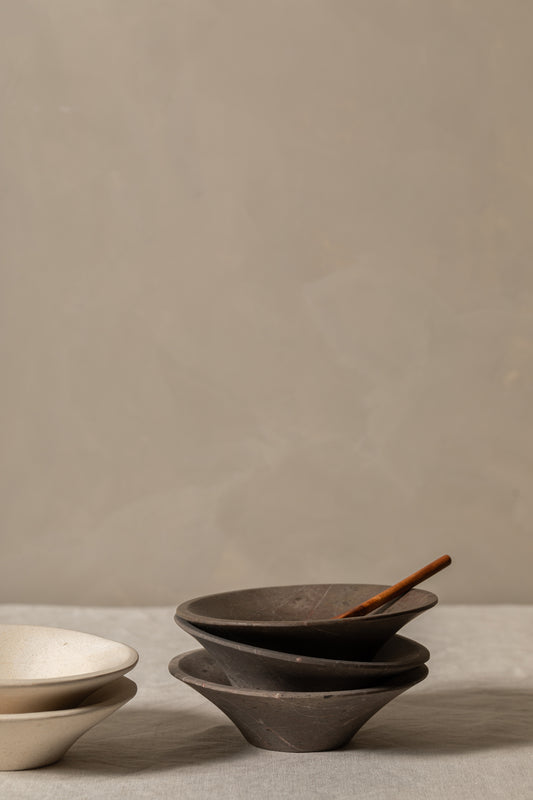 Set de Salseras Jazmín con cuchara de madera