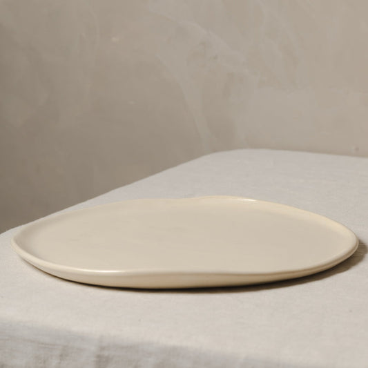 Plato Trinche - Cerámica Crema