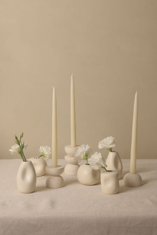 Set de 3 Floreros / Porta vela  Duna