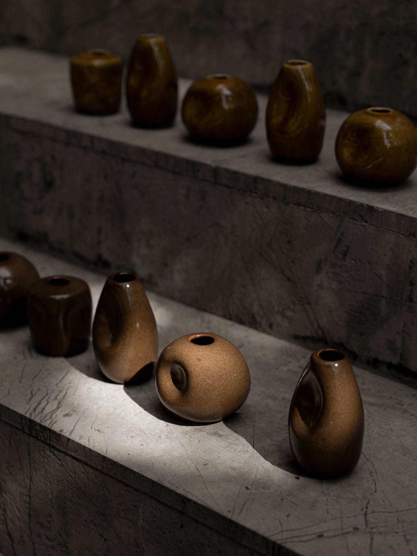 Set de 3 Floreros / Porta vela  Duna