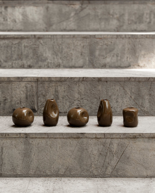 Set de 3 Floreros / Porta vela  Duna