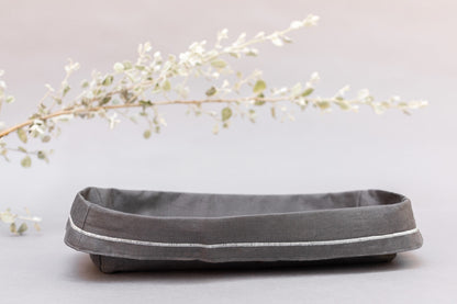 Paneras de lino Gris oxford español - Colección Festón