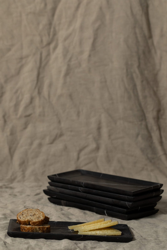 Set de 4 platos botaneros rectangulares