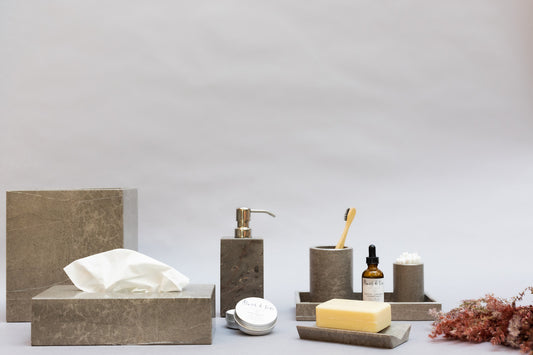 Set completo de baño - Mármol Gris