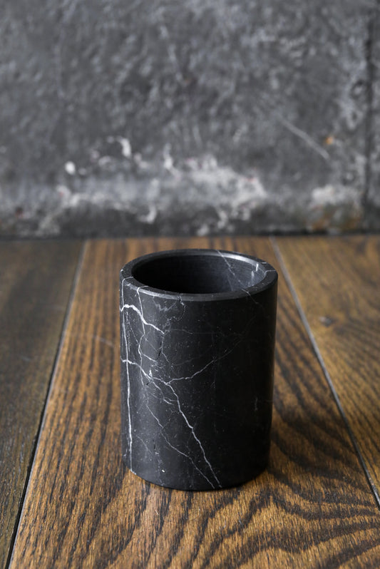 Vaso grande / Vaso chico - Mármol Negro Querétaro