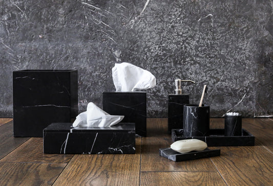 Set completo de baño - Mármol Negro