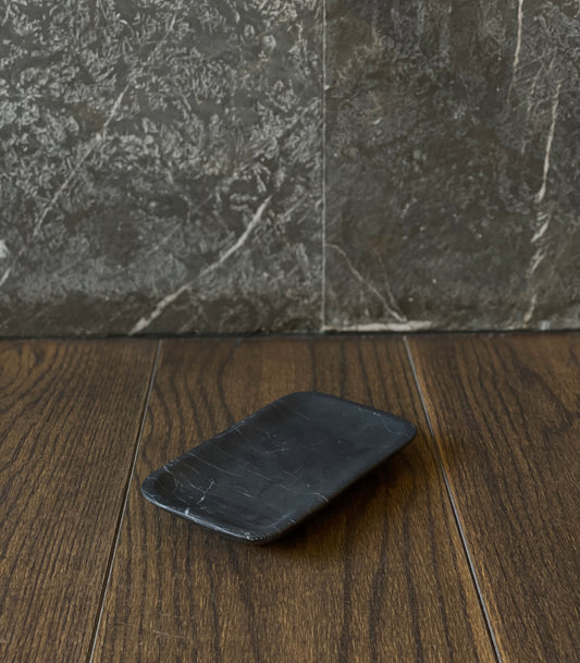 Jabonera rectangular - Mármol Negro Querétaro