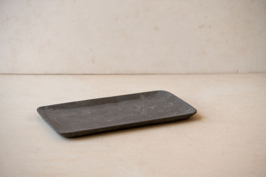 Charola Rectangular - Mármol Gris Santo Tomás