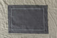 Servilletas / Individuales Gris oxford de lino español con festón gris claro - Colección Festón