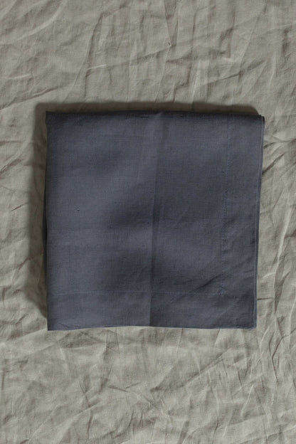 Servilletas / Individuales Gris oxford de lino español con festón gris claro - Colección Festón